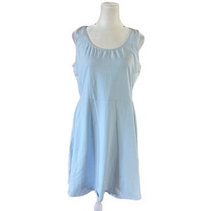 Light Blue Sleeveless Midi Dress